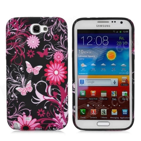 Back Case Silicone Borboleta Galaxy Note II N7100